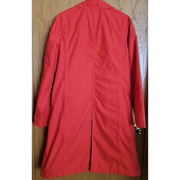 Lands End Women’s Orange Trench Rain Coat Plus size 1X (16-18) Lined - Picture 5 of 6